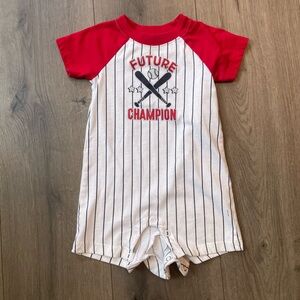 Baseball romper 6-9m